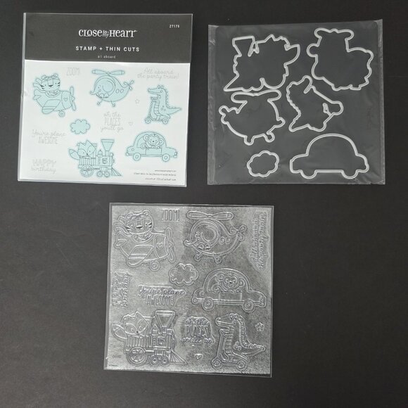 Stampin Up!  Close to My Heart All Aboard Stamp + Thin Cuts - Picture 1 of 1